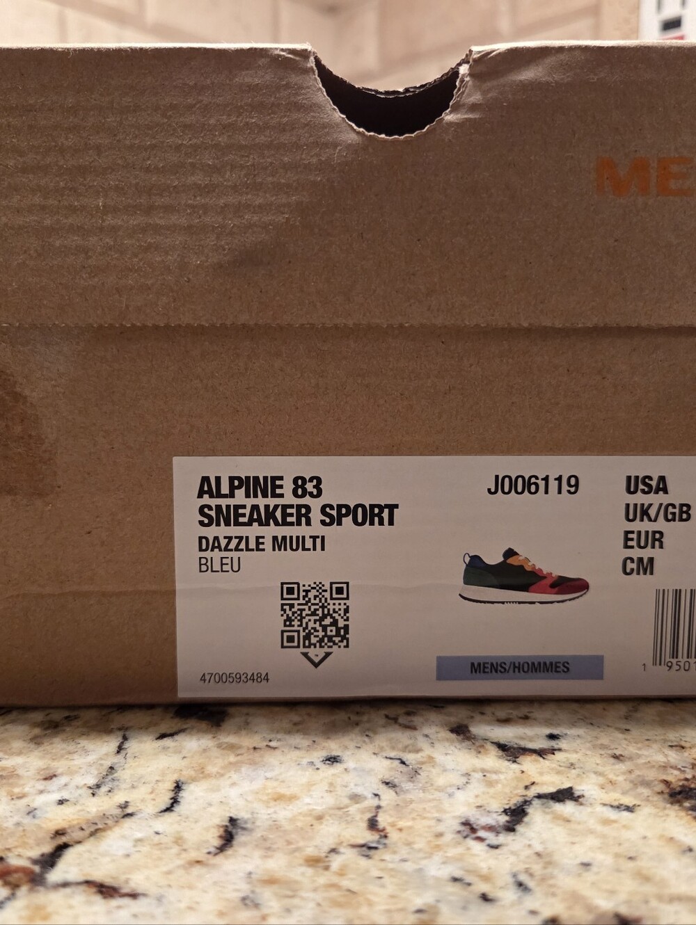 Merrell Alpine 83 Sport Sneakers NIB - Dazzle Multi Color Men 10/Women 11.5 - Picture 7 of 9